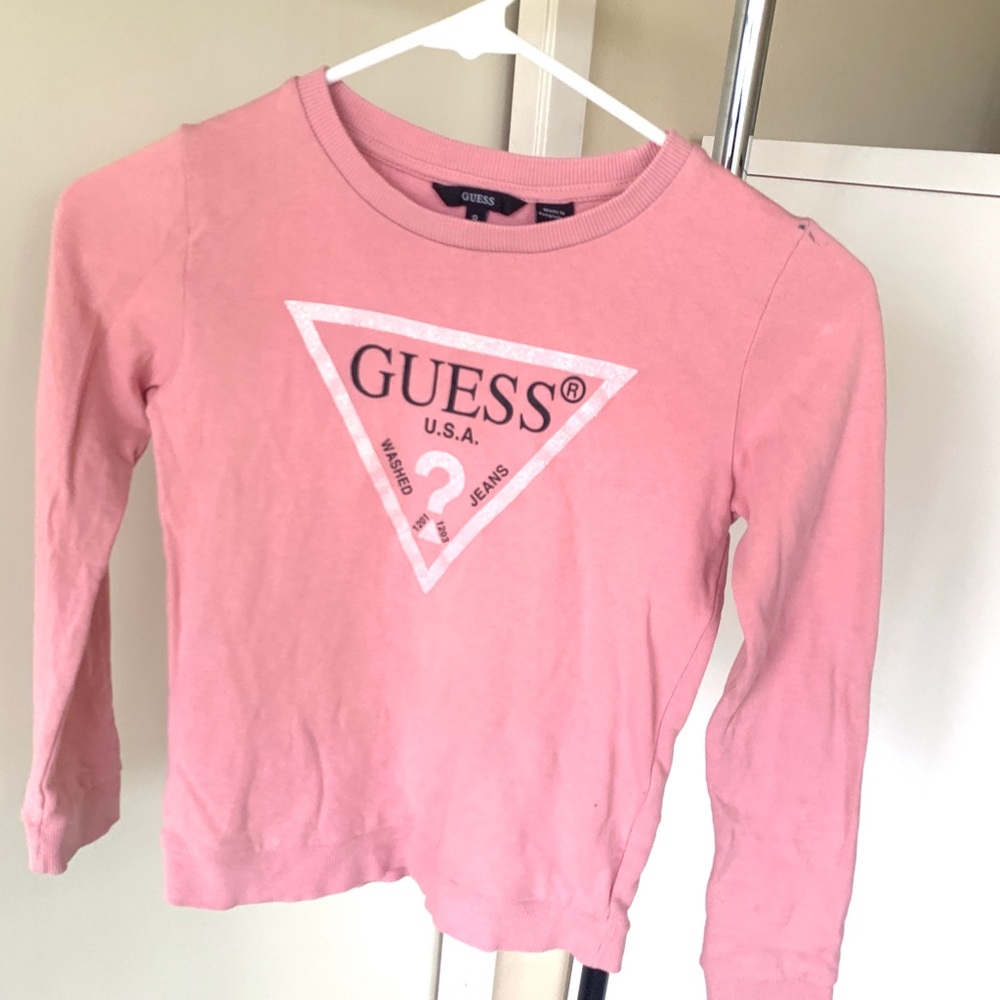 GUESS Pink long sleeve shirt - girls size 8
